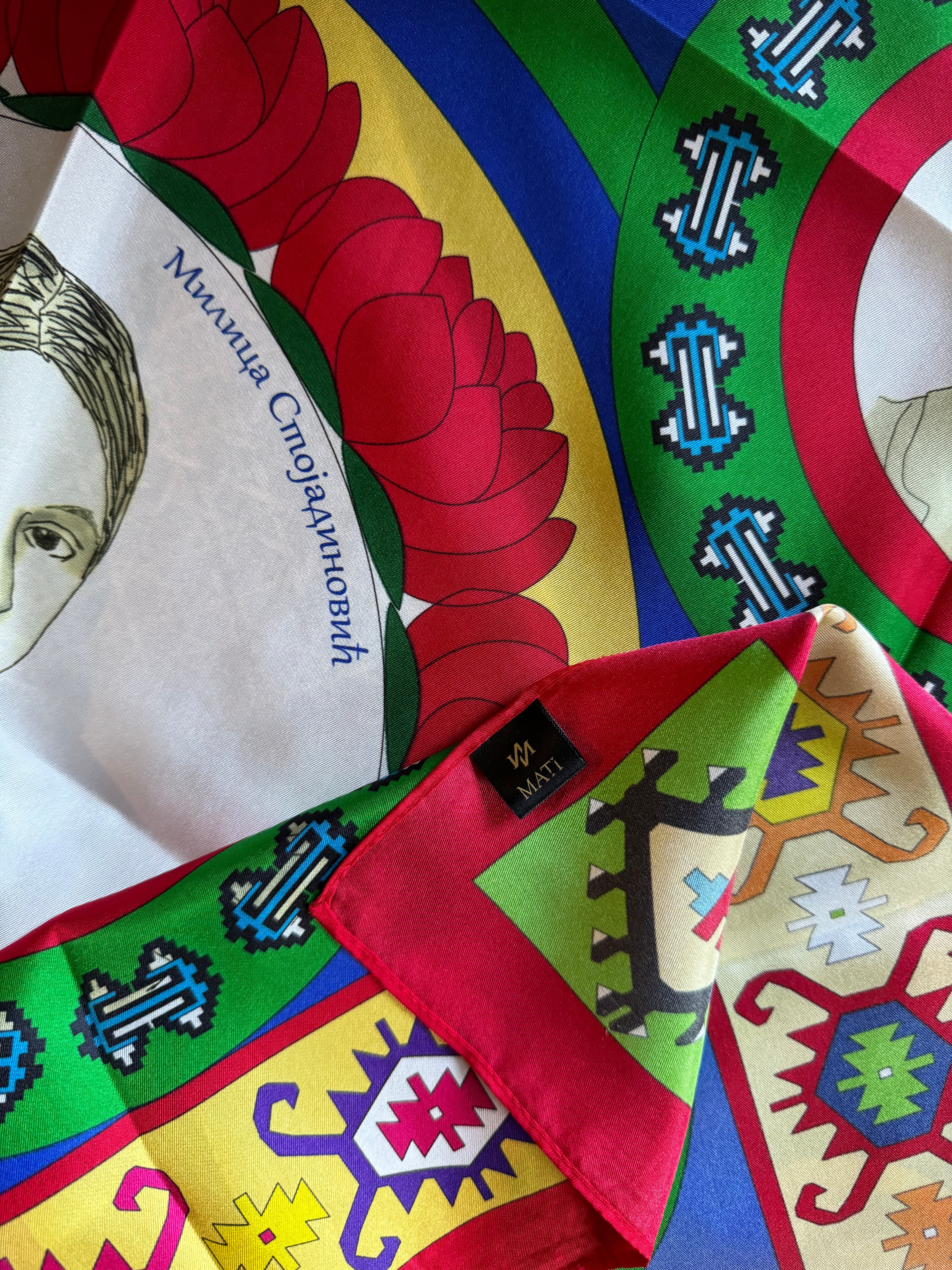 Serbian Women silk scarf by House of Mati