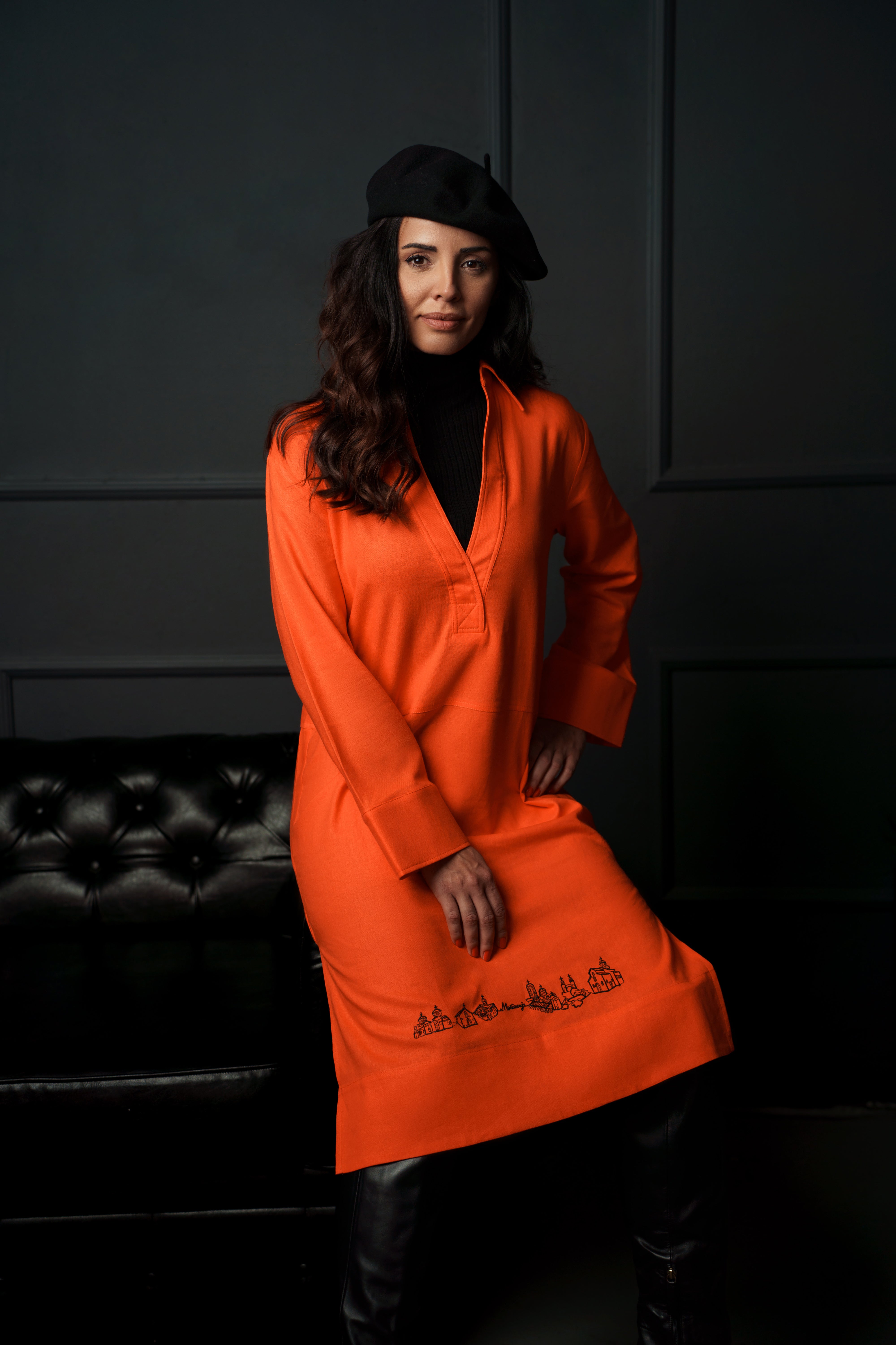 Porodimlje dress in orange by House of Mati