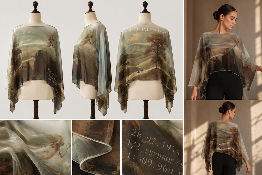 Cer, Traces of Victory - Sheer Shawl